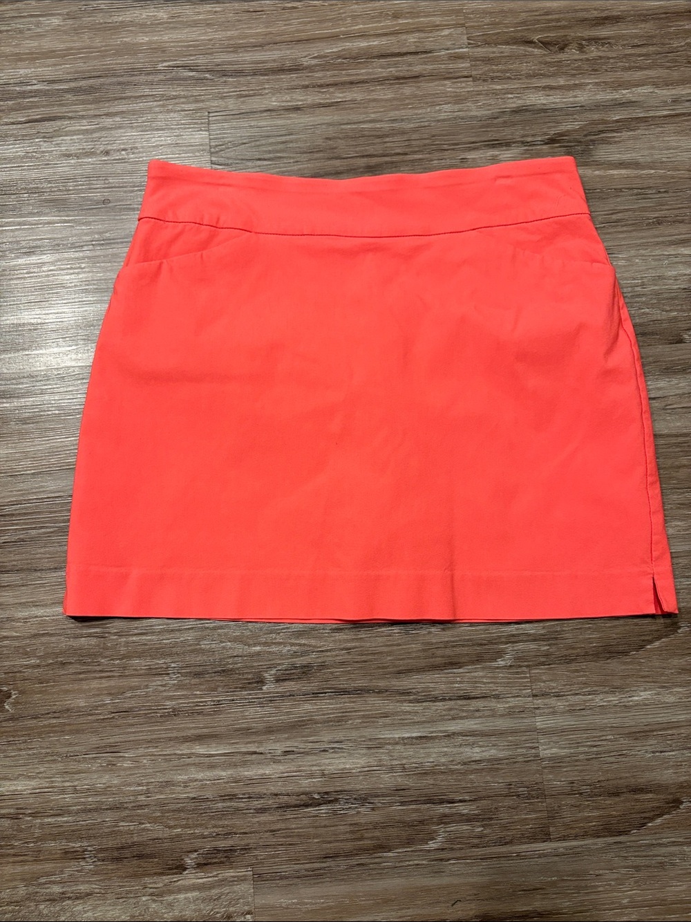 Charter Club Bright Coral Pink A-Line Stretch Skort, Sz L